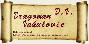 Dragoman Vakulović vizit kartica